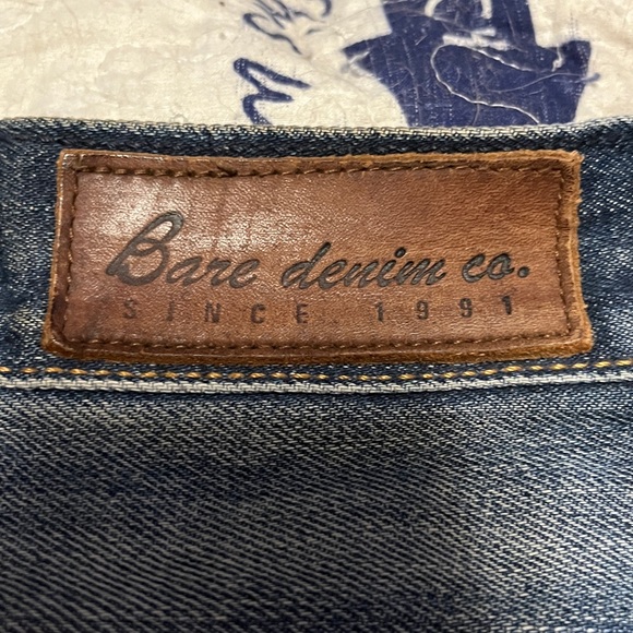 Bare Denim crop jean pant. Waist 34, low waist tapered fit. - Picture 7 of 8